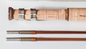 Bob Summers Midge Deluxe Bamboo Rod 5'6" 2/2 #4/5 - rod sections with guides and wraps