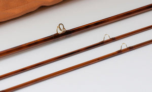 Bob Summers Model 275 Bamboo Rod 7'6" 2/2 #4 - ferrules and tip tops detail