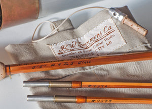 Bob Summers Midge Deluxe Bamboo Rod 5'6" 2/2 #4/5 - rod sections with guides and wraps