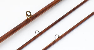 Bob Summers Model 275 Bamboo Rod 7'6" 2/2 #4 - rod sections with guides and wraps