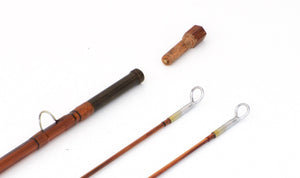 Bob Summers Midge Deluxe Bamboo Rod 5'6" 2/2 #4/5 - rod sections with guides and wraps
