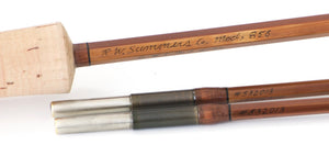 Bob Summers Model 856 Bamboo Rod 8' 2/2 #5/6 - rod sections with guides and wraps