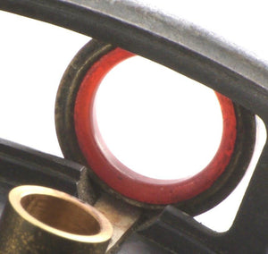 JW Young / Sharpe's Pattern 16A fly reel with red agate