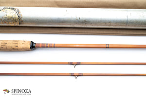 Edwards Quadrate Bamboo Fly Rod 8' 2/2 #6 - maker signature and rod markings