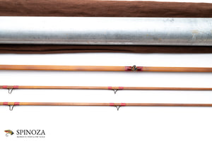 Edwards Quadrate "Special" Bamboo Fly Rod 8' 2/2 #7 - rod sections with guides and wraps