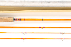 Edwards Quad Fly Rod 8'6" 3/2 #6/7 - Refinished by Sam Carlson - maker signature and rod markings