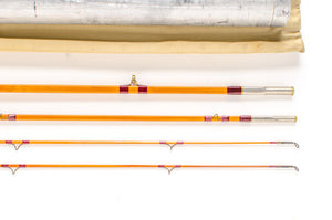 Edwards Quad Fly Rod 8'6" 3/2 #6/7 - Refinished by Sam Carlson - rod sections with guides and wraps
