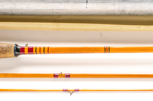 Edwards Quad Fly Rod 8'6" 3/2 #6/7 - Refinished by Sam Carlson - rod sections with guides and wraps