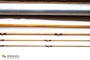 FE Thomas Dirigo Bamboo Fly Rod 9' 3/2 #6/7 - rod sections with wrapping detail