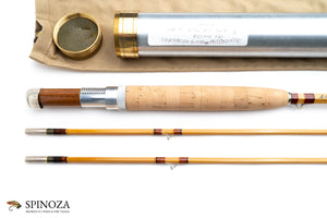 George Guba Dickerson 8013 Nodeless Bamboo Fly Rod 8' 2/2 #5 - handle grip and reel seat detail