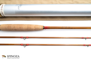 George Guba "Leonard 39-5" Model Bamboo Fly Rod 7'6" 2/2 #5 - maker's marking and inscription