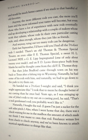 Lyons, Dwight -- 7'6 FE Thomas Style Bamboo Rod - Owned by John Gierach