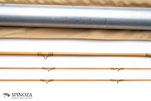 HL Leonard Deluxe Bamboo Fly Rod 7'6" 2/2 #5 - rod sections with guides