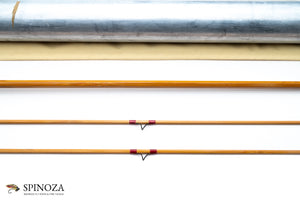 Leonard Model 39-5 Bamboo Fly Rod 7'6" 2/2 #5 - rod sections with wrapping detail