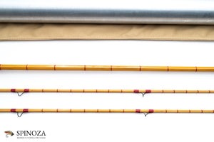 HL Leonard Model 39-5 Bamboo Fly Rod 7'6" 2/2 #5 - rod sections with wrapping detail