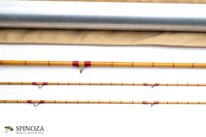 HL Leonard Model 39-5 Bamboo Fly Rod 7'6" 2/2 #5 - ferrule detail and joints