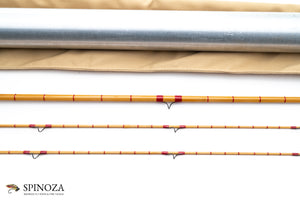 HL Leonard Model 39-5 Bamboo Fly Rod 7'6" 2/2 #5 - rod sections with guides