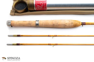 Leonard Model 39L Bamboo Fly Rod 7'6" 2/2 #4 - grip and reel seat close-up