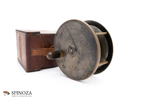 Hardy Brassed Bronzed Platewind Reel 4" with Case