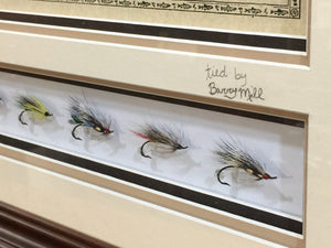 Salmon River Map with Barry Mill Flies (framed)