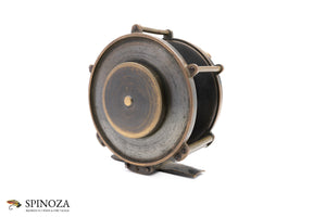 J MacGowan Raised Pillar Brass Salmon Winch