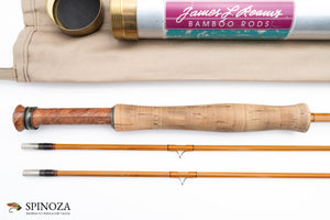 Jim Reams Bamboo Fly Rod 7'8" 2/2 #3 - handle grip and reel seat detail