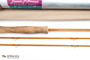 Jim Reams Bamboo Fly Rod 7'8" 2/2 #3 - maker signature and rod markings