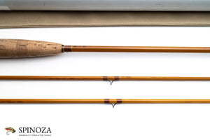 Jim Schaaf The Flame Treated Bamboo Fly Rod 8' 2/2 #6 - maker signature and rod markings