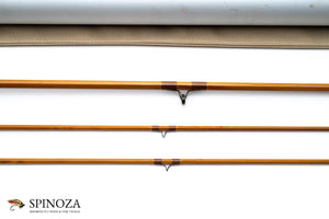 Jim Schaaf The Flame Treated Bamboo Fly Rod 8' 2/2 #6 - rod sections with guides and wraps