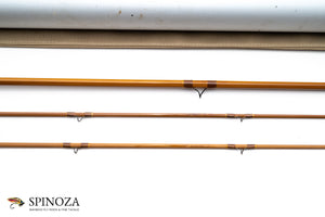 Jim Schaaf The Flame Treated Bamboo Fly Rod 8' 2/2 #6 - rod sections with wraps and hardware
