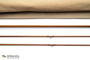 Jim Schaaf Browntone Fly Rod 7'6" 2/2 #4 - rod sections with guides and wraps