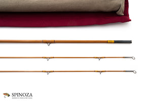 Jim Schaaf Bamboo Fly Rod 6'9" 2/2 #3/4 - rod sections with wraps and hardware