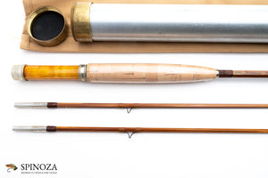 Leonard Duracane Bamboo Fly Rod 7'6" 2/2 #5 - grip and reel seat close-up