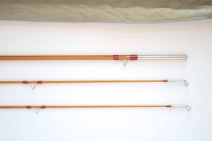Leonard Parabolic Fly Rod 7'11" 2/2 3.75 oz - rod sections with wrapping detail