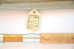 Leonard Parabolic Fly Rod 7'11" 2/2 3.75 oz - guide wrapping and spacing