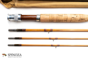 Dickerson Model 901812 Bamboo Fly Rod 9' 3/2 #6/7 - handle grip and reel seat detail