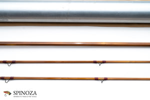 HL Leonard Hunt Model 40-5 Bamboo Fly Rod 8' 2/2 #5 - rod sections with wrapping detail