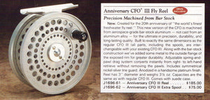 Orvis Anniversary CFO III fly reel and spare spool - Limited Edition