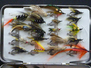 Perrine Salmon Fly Box (clips) with 58 flies