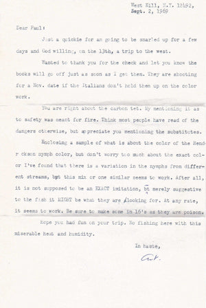 Art Flick Nymphs, Materials & Ephemera