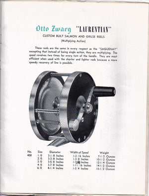 Otto Zwarg Brooklyn Model 400 Laurentian Fly Reel - Size 2/0