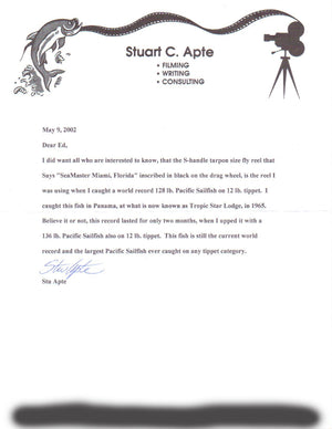 Seamaster Tarpon Fly Reel - Owned by Stu Apte!