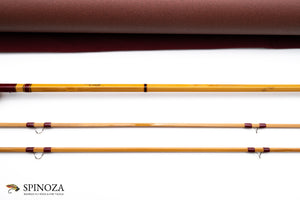 Sweetgrass Penta Bamboo Fly Rod 7'3" 2/2 #4 - rod sections with guides and wraps