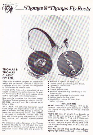 Thomas and Thomas "Classic" fly reel