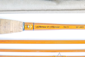 Thomas and Thomas Fly Rod 7'6" 4/2 #3 - maker's marking and inscription
