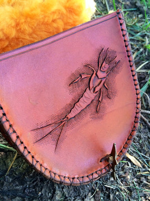 Annie Margarita Leather Reel Case - "Super Fly"