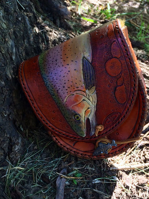 Annie Margarita Leather Reel Case - "Steelie"