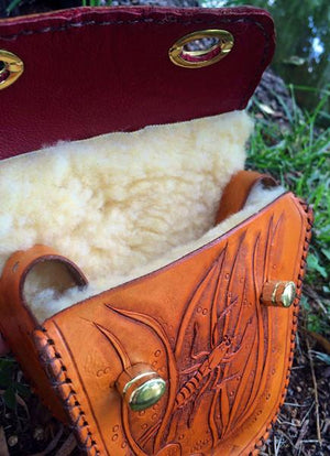 Annie Margarita Leather Backpack-Style Rod & Reel Case - "California Streamin"