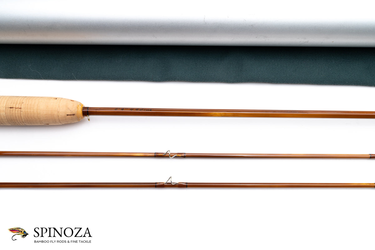 Bob Summers Midge Bamboo Fly Rod 6'4" 2/2 #4 - maker signature and rod markings