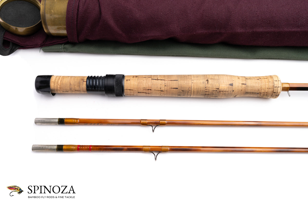 Paul Young (Bob Summers) Parabolic 15 Bamboo Fly Rod 8' 2/2 #6 - handle grip and reel seat detail